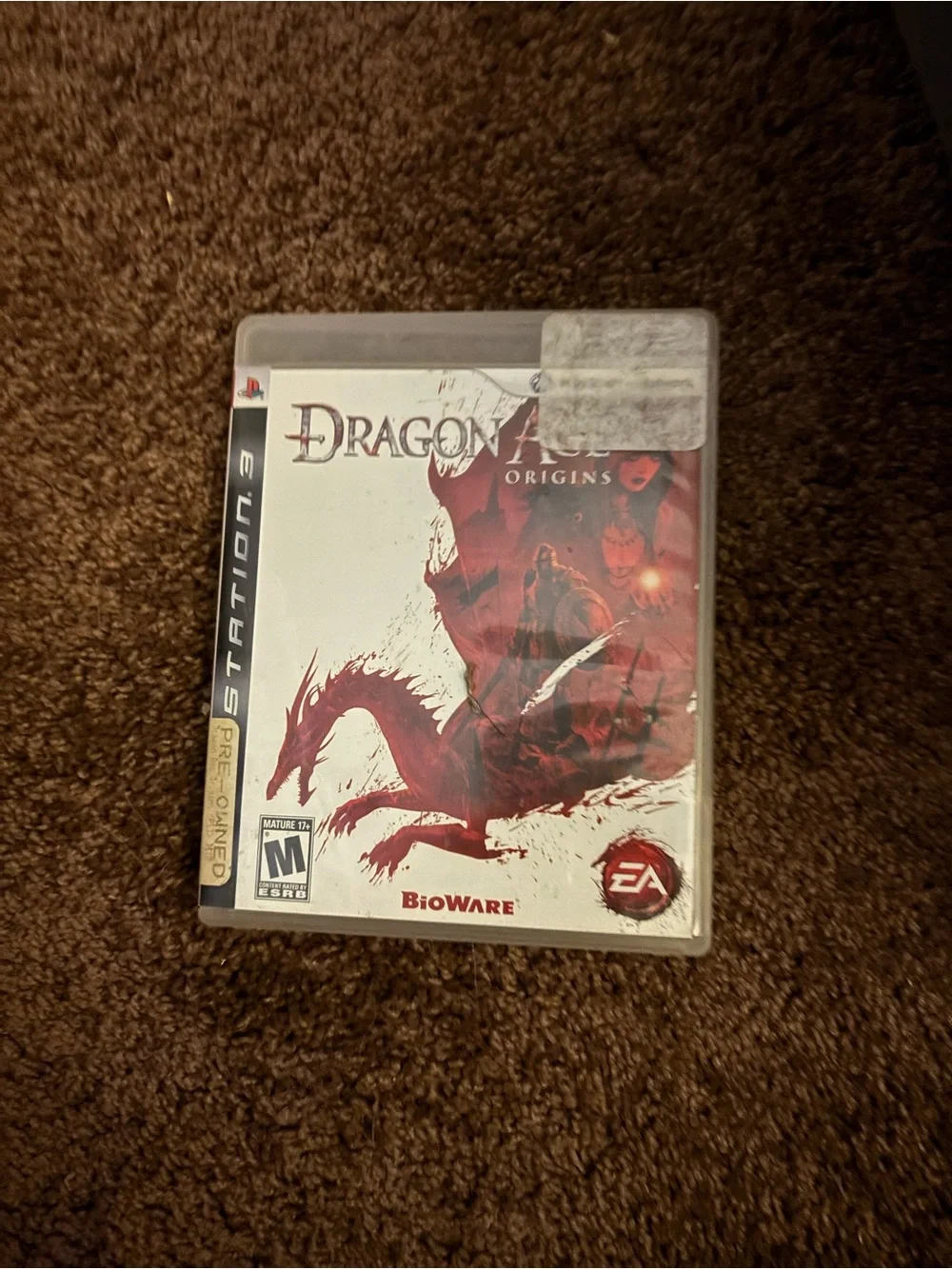 Sony PlayStation 3 Dragon Age Origins - White & Red Cover